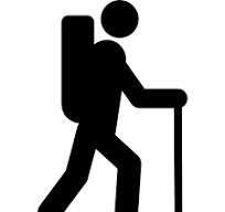 Symbol eines Wanderers mit Link zur Seite der Himmelbergrunde